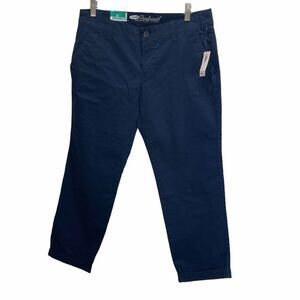 NWT Old Navy Pants Womens‎ Boyfriend Capris Size 8 Regular Cuffed Dark Blue New